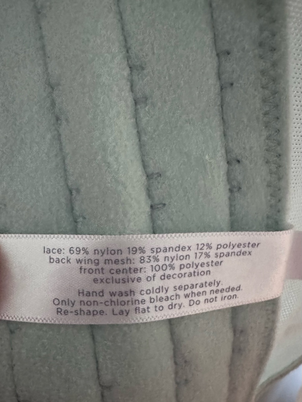Cacique 38F Lightly Lined Balconette Bra Sage Green Lace Longline NWT - Picture 5 of 6